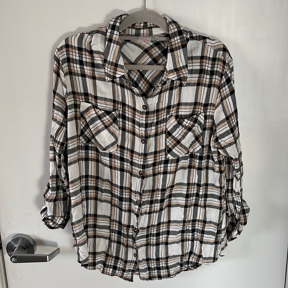 Flannel button down shirt